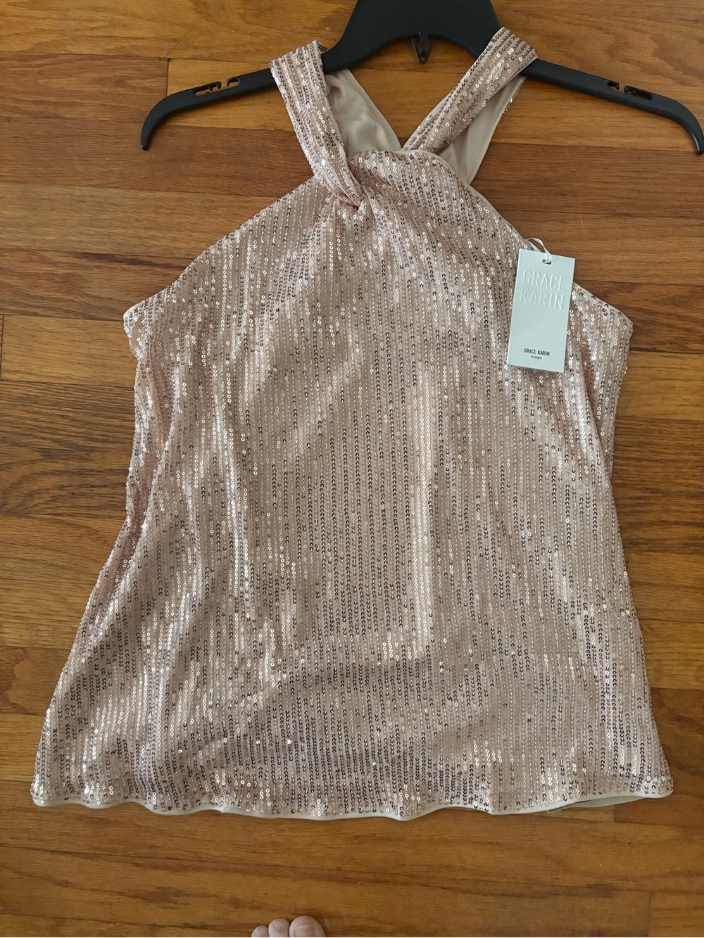 Grace Karin sparkly tank top size L - Picture 2 of 4